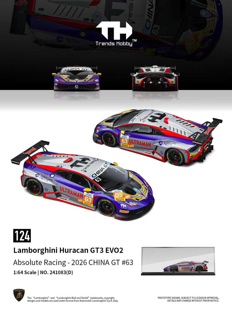 AABKN1 TH-Trends Hobby 1/64 Porsche 911 GT3 R 918 Spyder Lamborghini Huracan GT3 EVO2 Removable Cover Car Alloy Diecast Metal Model