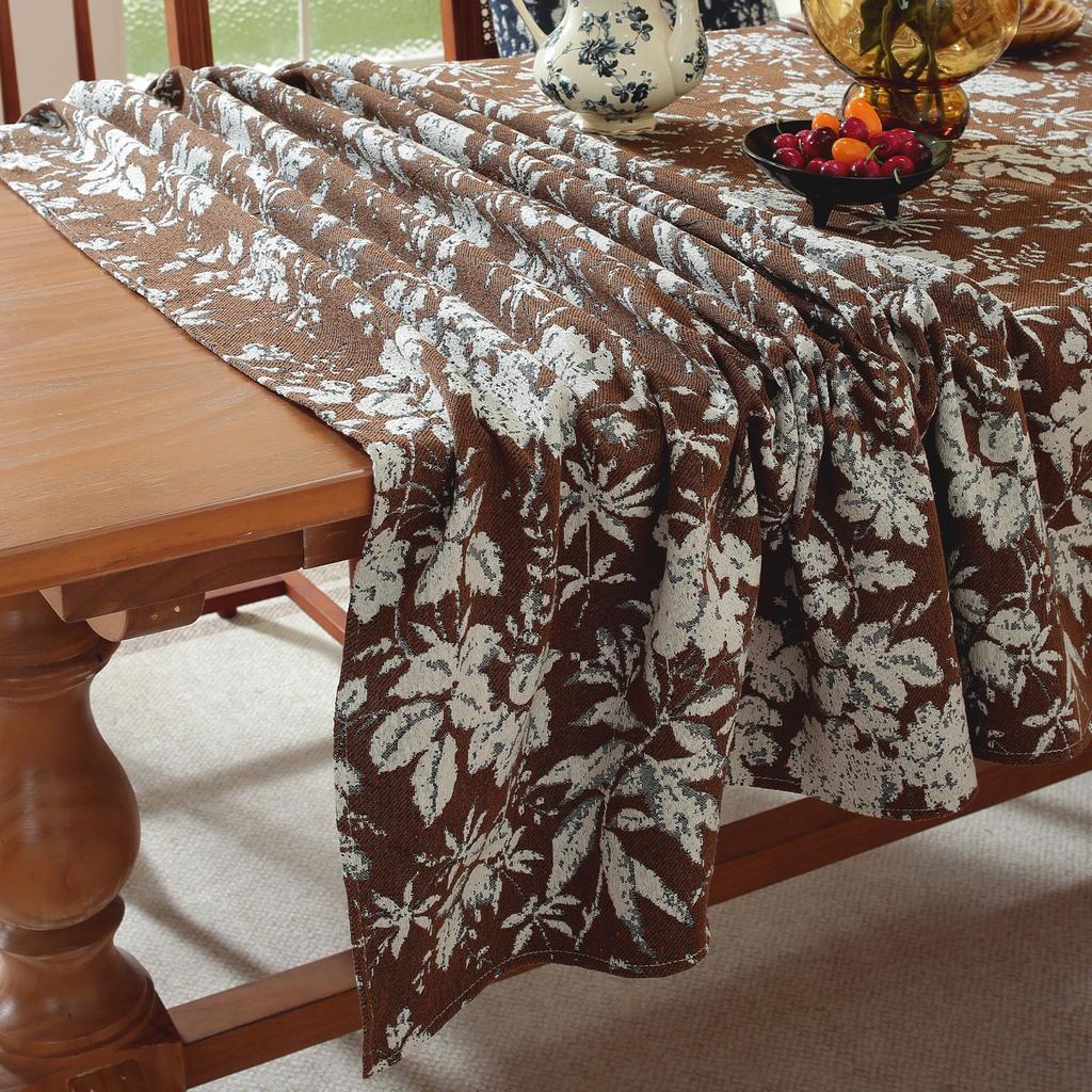 Dining Table Fabric Plant Flower Thickened Fabric Tablecloth Coffee Table Dust Hot-Selling Spot Manufacturer