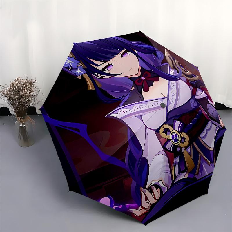 Purple, Fantasy Automatic Opening and Closing, 8 rib Structure Portable Umbrella, Suitable for Men and Women in All Seasons Perfect Gift fo
