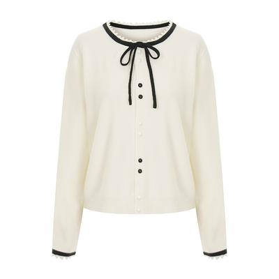 Selly'S Soft Button Contrast Cardigan_I6A-Cca013