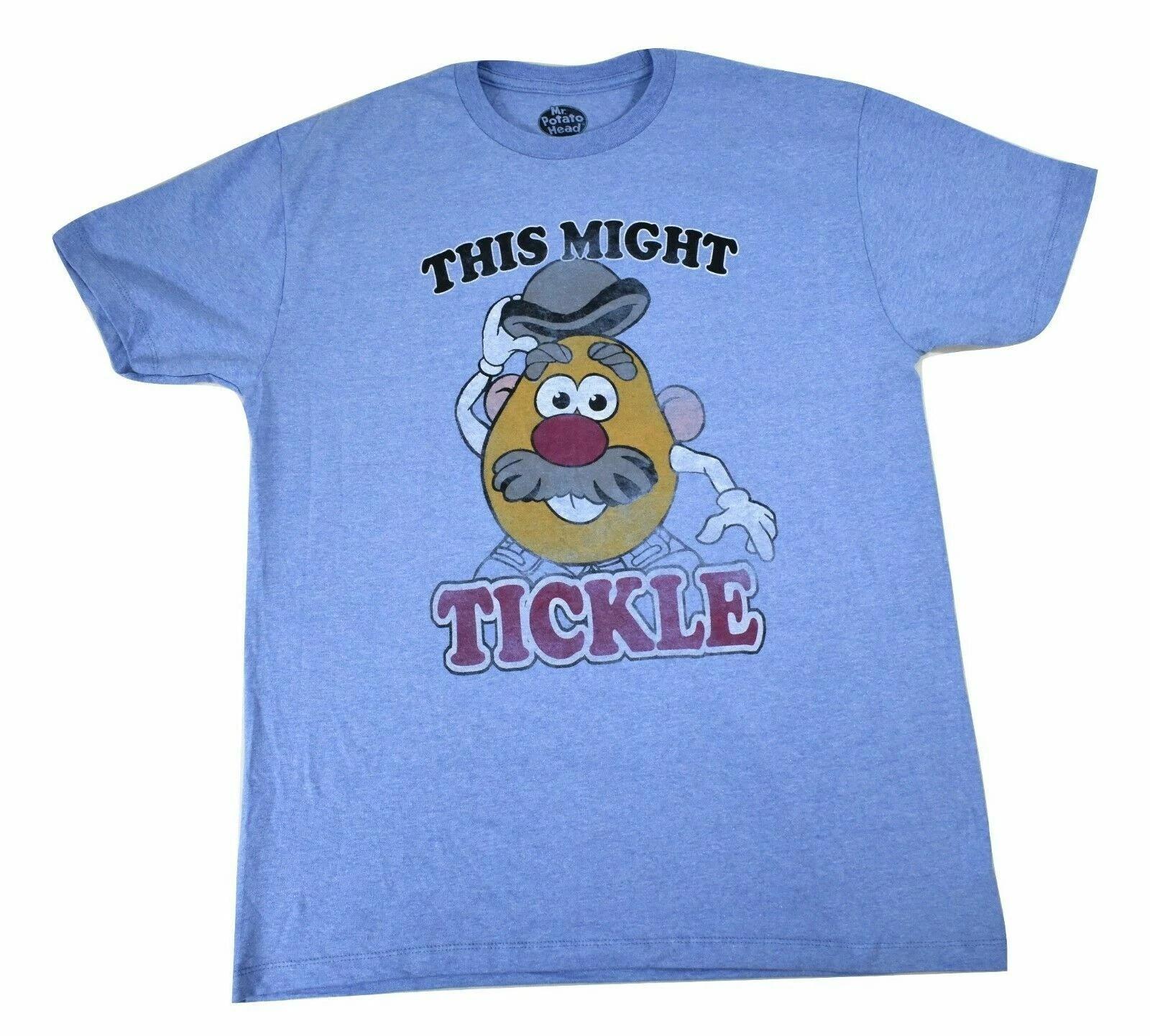 

Mr Potato Head Mens This Might Tickle Funny Blue Shirt New S M L 2XL