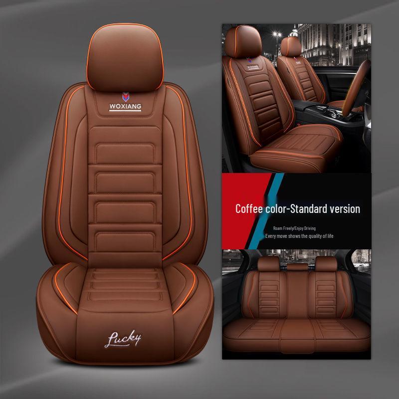 

Universal 5-Seat Full Surround Car Seat Cover - All-Season Cartoon Design Five-seat Standard without Headrests & Cushions
