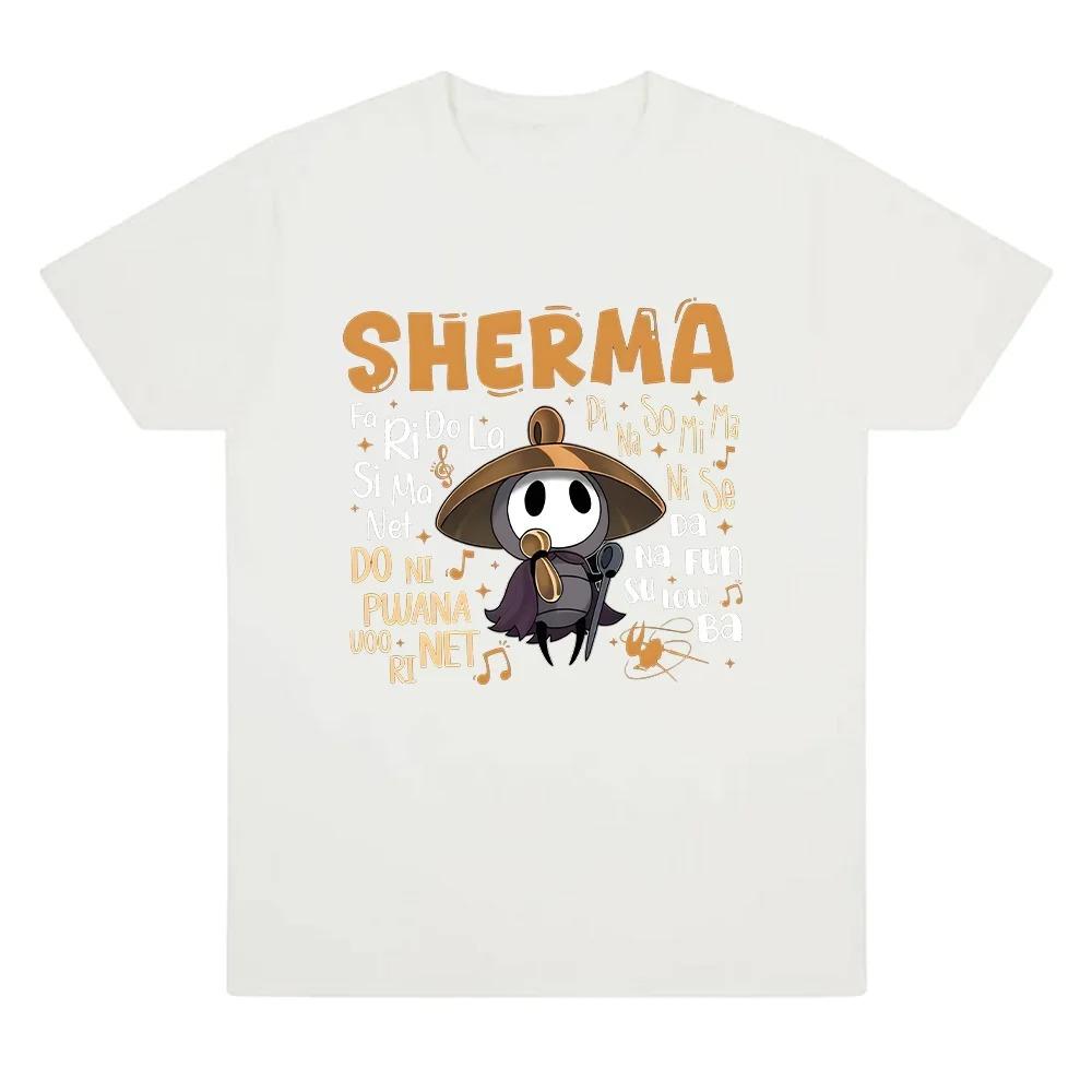 

Sherma Song T-shirts Hollow Knight Silksong Funny Game Quote Tees Harajuku Cartoon Print T Shirts Short Sleeves Plus Size Loose 4XL