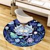 1pc Office Carpet Chair Mats Elegant Floral Circular Design Perfect for Decorating Office Chairs, Living Rooms, Or Bedrooms