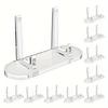 PGY 12pcs Card Frame Base Display Stand Card Holder Storage Rack Clear Acrylic Desktop Card Sleeve Badges Display Storage Racks