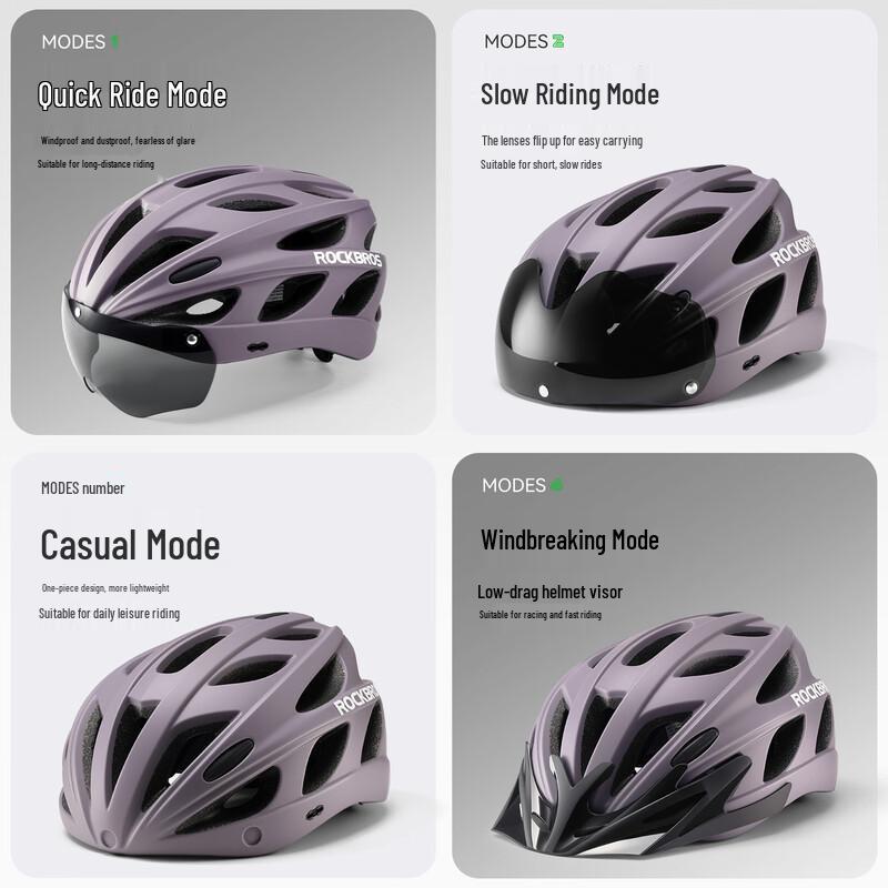 Rockbros Integrated Cycling Helmet with Goggles