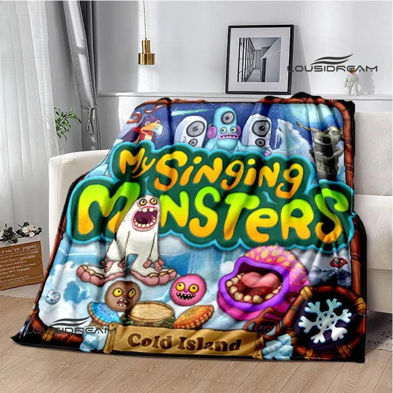 Game My Singing Monsters printed blanket Flange Warm blanket picnic blanket Soft and comfortable blanket Birthday Gift