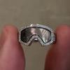 Skibrillenförmiger Verstellbarer Ring 3D Wintersport Fingerring Wintermantel Schmuck Accessoire Ski-Enthusiasten Geschenk