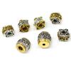 5Pcs Tibetan Silver Gold Metal Loose Spacer Beads Big Hole Beads for Necklace Bracelet Jewelry Making DIY Crafts Accessories