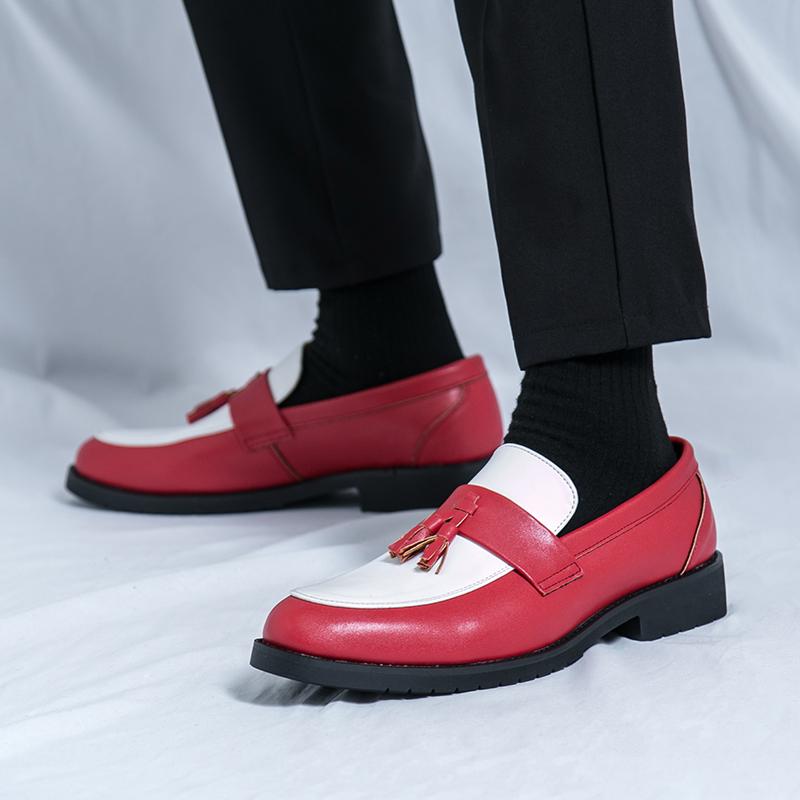 Fashion 2025 Men's High Quality Leather Slip-on Formal Oxfords Footwear Loafers Driving Party Dating Business Work Shoes Tassel Loafers