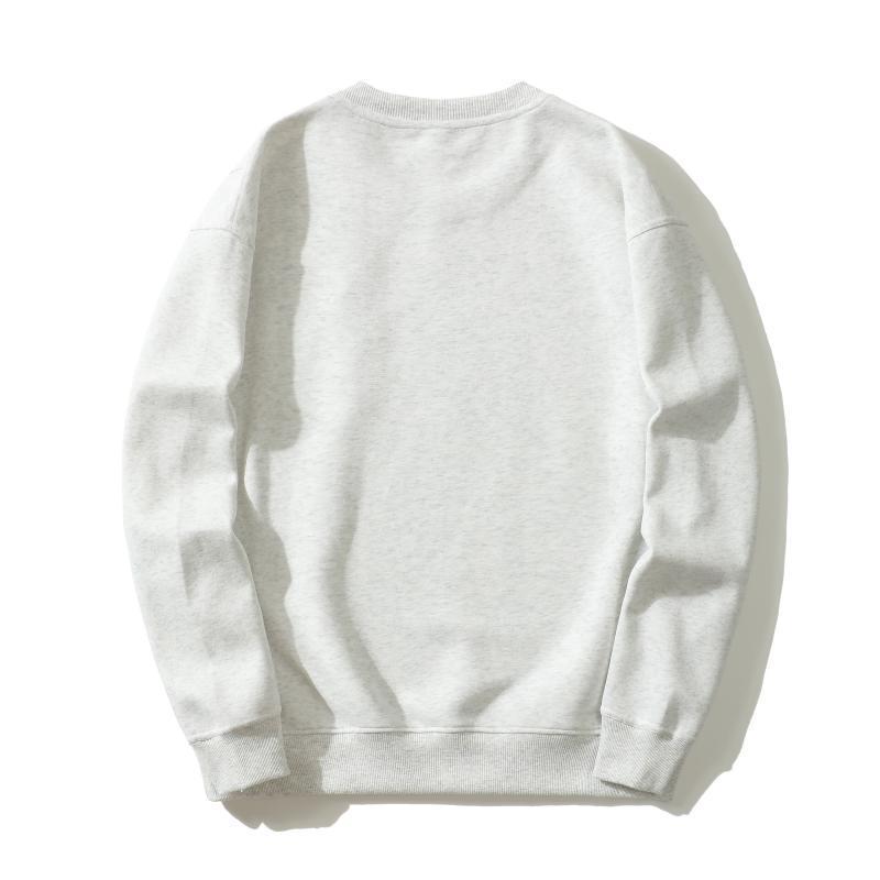 Autumn/Winter Round Neck Solid Color Loose Fit Drop Shoulder Hoodie