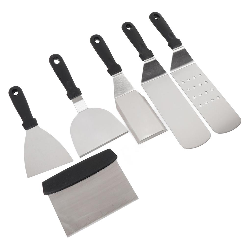 Griddle Accessories Kit Stainless Steel Flat Top Grill Tools Set with Spatulas Egg Rings for Outdoor Barbecue