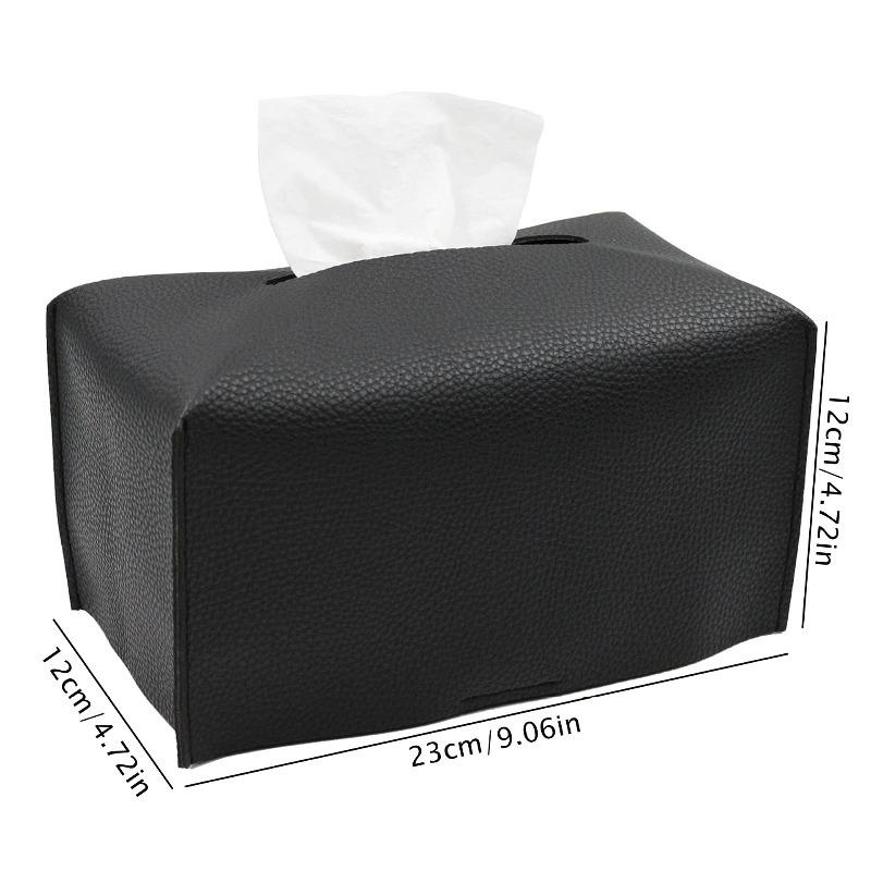 Square PU Leather Tissue Box Large Small Size In Stock Modern Napkin Holder Stylish Paper Dispenser for Living Room Coffee Table