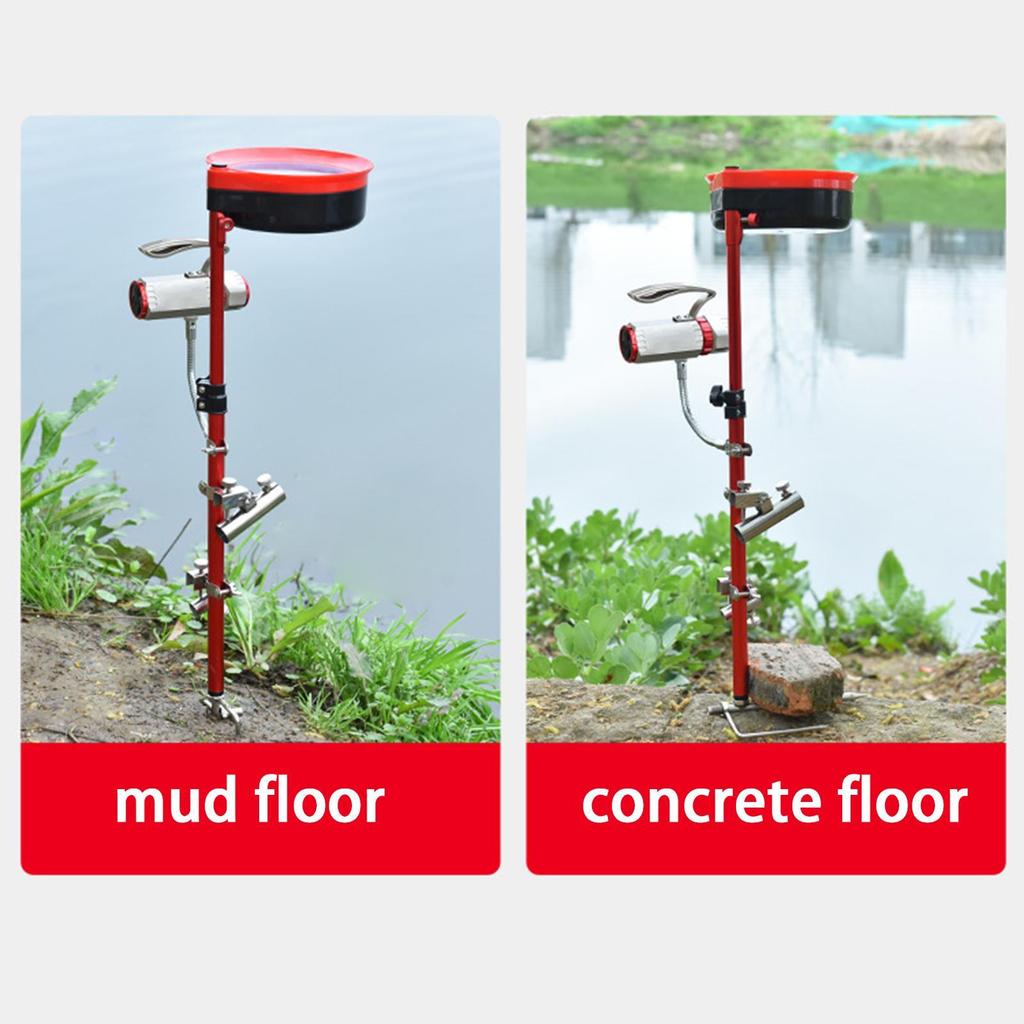 Fishing Rod Holder for Ground Sturdy Suppot Stand Outdoor Camping Hiking Black