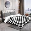 Black And White Checkerboard Duvet Cover Set (1 Duvet Cover & 1/2 Pillowcase) Soft Modern Bedding Set For Bedroom Decor