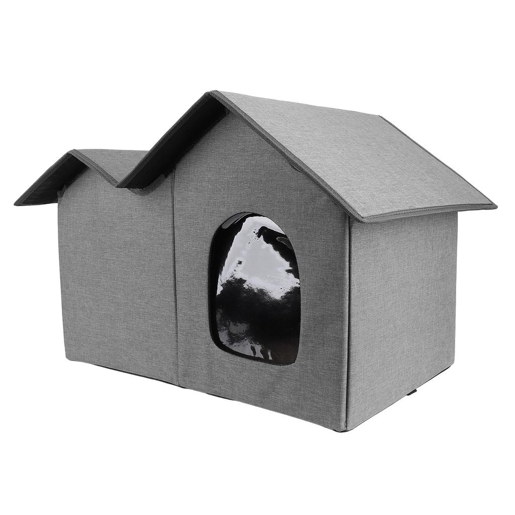 Cat House Large Space Water Resistant Closed Design Comfortable Portable Foldable Cat for Indoor Pets