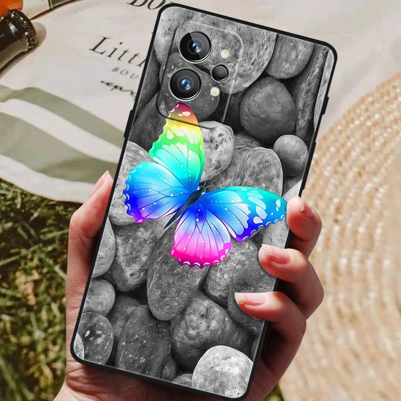 Funda para Realme GT2 Pro 5G TPU Parachoques Negro Silicona Protectora Funda para Realme GT 2 Pro Funda de Teléfono GT2 Pro 2PRO 2022 Capas