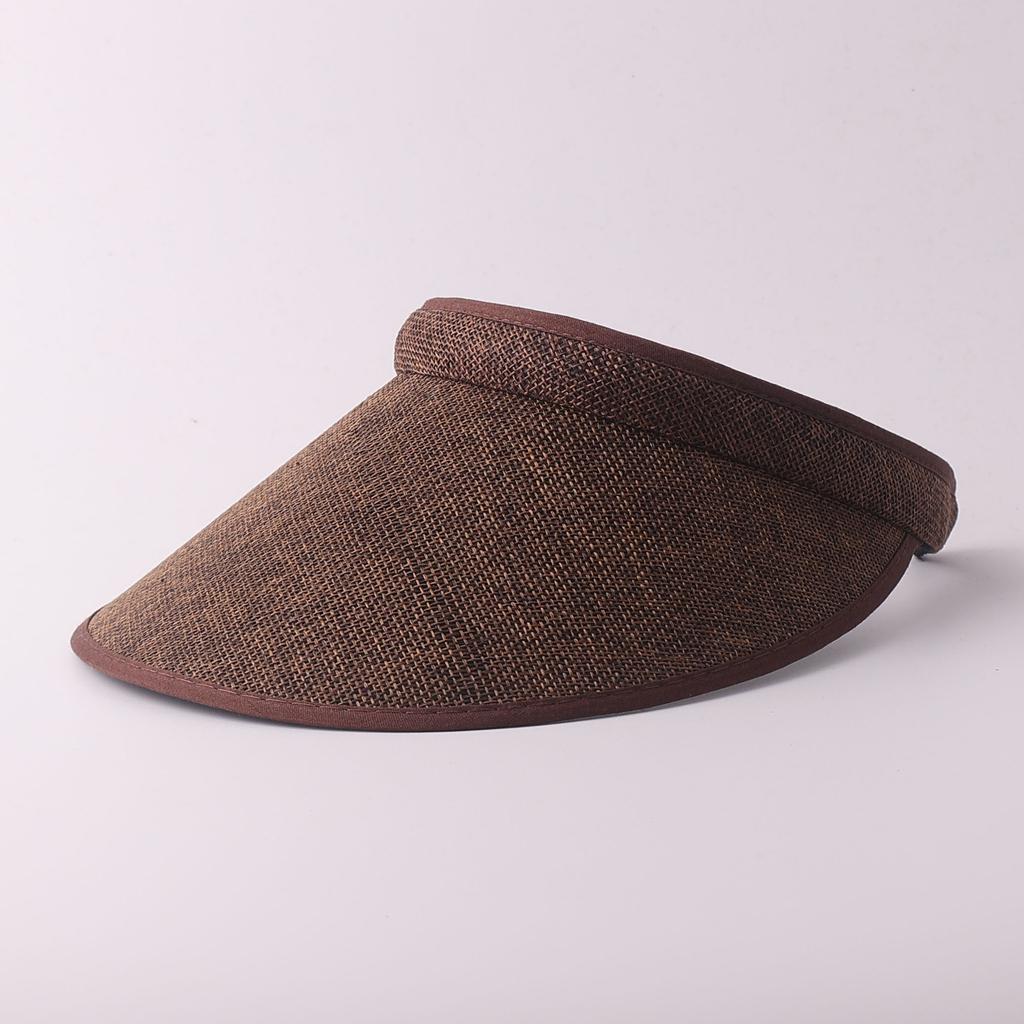 New summer straw hat cycling anti-ultraviolet empty top sun hat unisex large edge showing face small hat