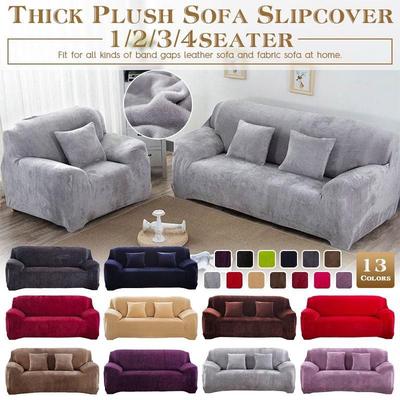 1//2//3 Seat Elastic Sofa Covers Slipcover Thicken Knitted Couch Settee Protector