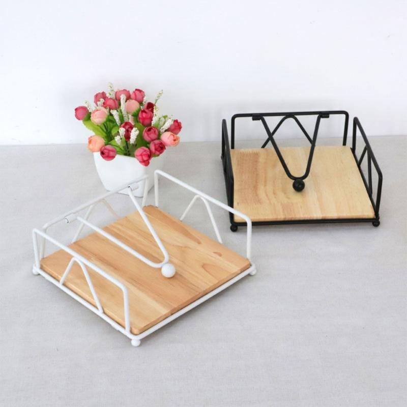 Flat Paper Holder Kitchen  Paper Holder with Tension Arm Tissue Paper Dispenser for Countertop Table