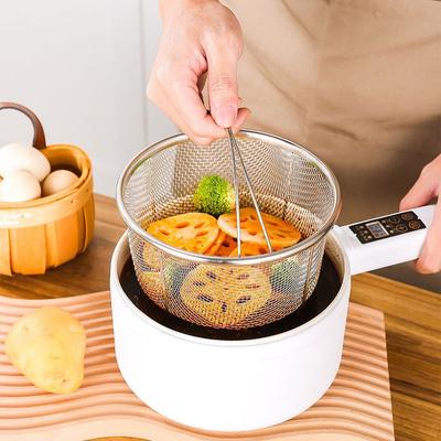 1PC Colador para Freír Cesta Multifuncional para Freidora Cesta para Freír con Asa Accesorio de Cocina Imprescindible para Delicias Fritas