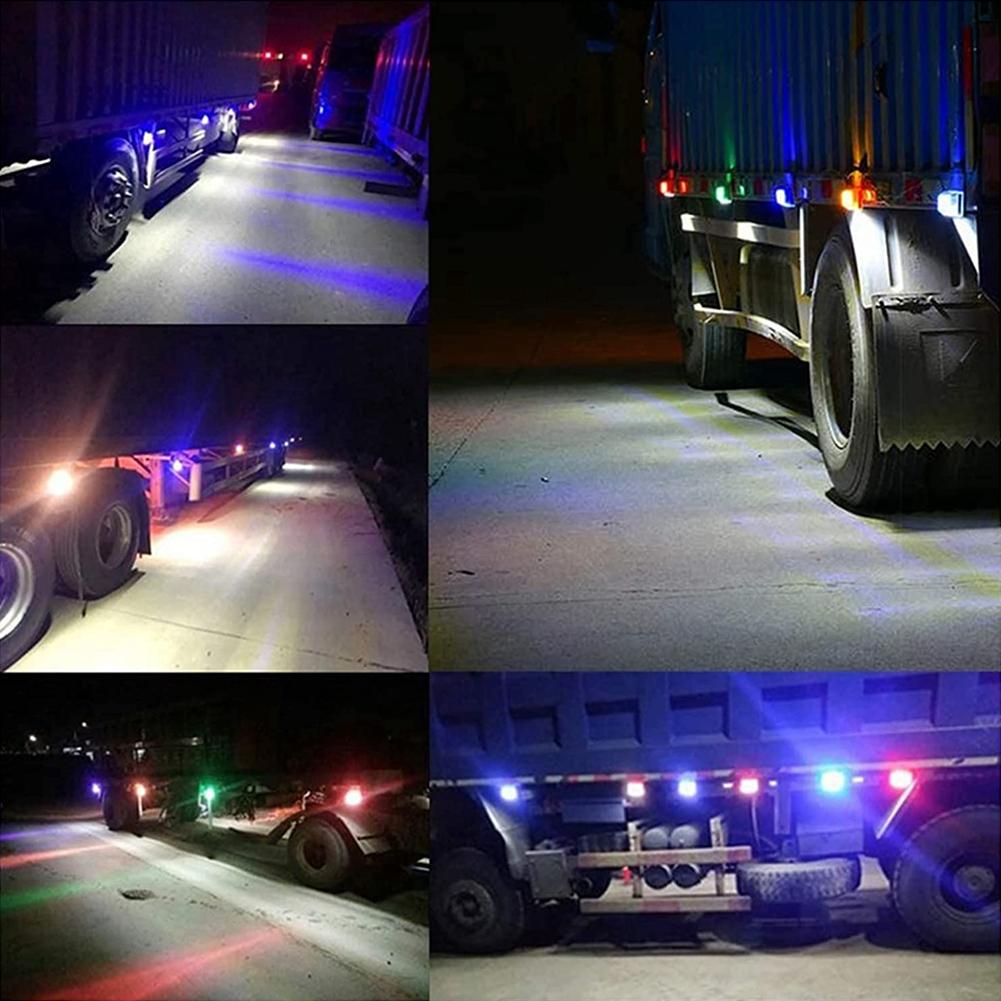 10 Stück 12V 24V 9SMD LED Seitenmarkierungsleuchte Bremsblinker Warnrücklicht Begrenzungsleuchte Anhänger Auto Bus UTE LKW LKW Wohnwagen