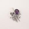 Amethyst Gemstone 925 Sterling Silver Jewelry Chain Pendant 1.49" Women Gift CP-28-9