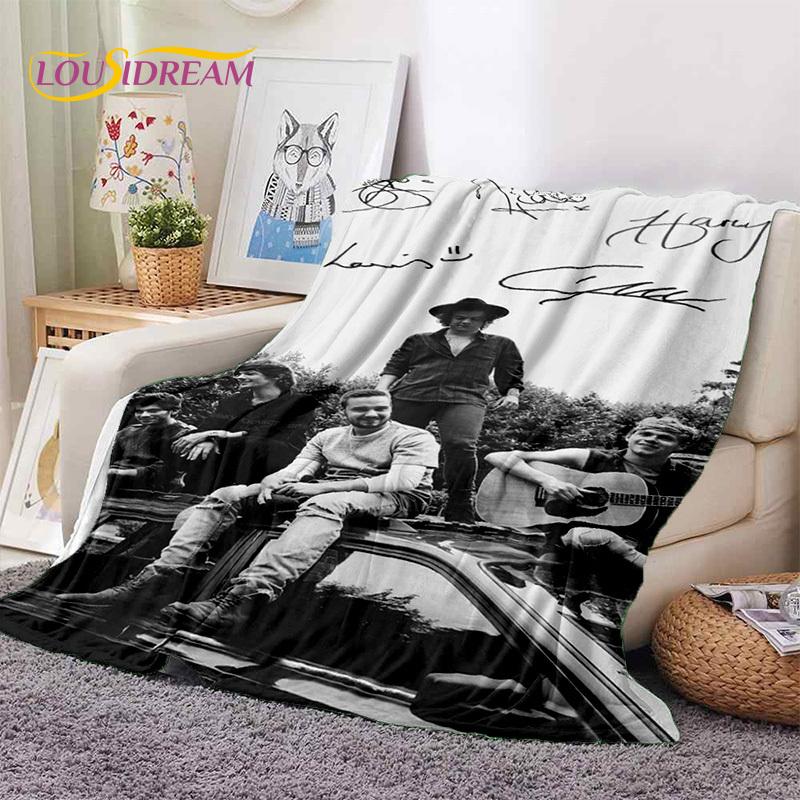 2025 Rock-One Direction Combinatio 1D Star Soft Blanket,Soft Throw Blanket for Home Bedroom Bed Sofa Picnic Travel Cover Gift