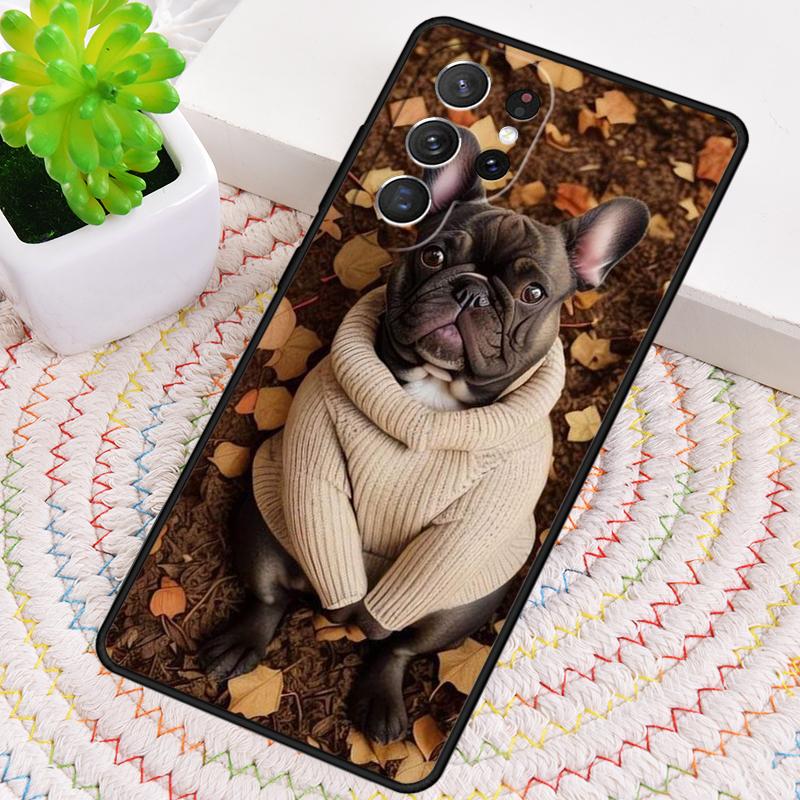 Funny french bulldog Phone Case for Samsung Galaxy note 10 pro S26 Ultra S23 S24 FE S25 S21 S22 PLUS shockproof Cove