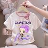 Children's Fairy Tale Witch Girls Group Bowtie Fashion Top - Summer Girls' Pure Cotton Short-Sleeved T-shirt