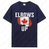 Elbows Up Canada Flag T-Shirt Hockey Culture Shirt Canadian Strength Patriotic Apparel Political Statement Tariff Protest Tee