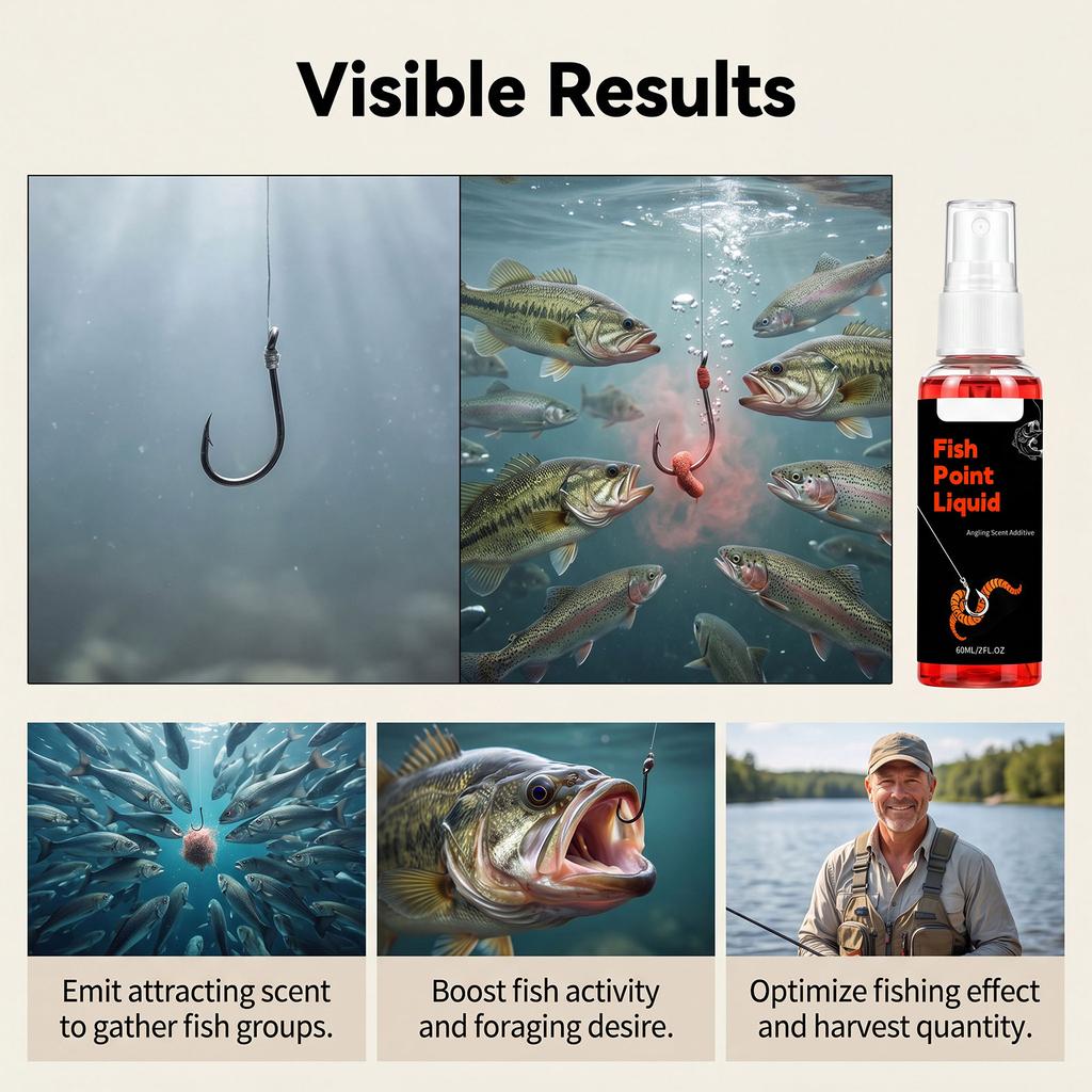 Spray Attrattivo per Pesca - 60ml Spray all'Odore di Pesce per e