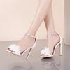 Fish Mouth High Heels Fashion Waterproof Platform Super High Heels Sandalias De Mujer Sexy and Comfortable Wedding Banquet Shoes