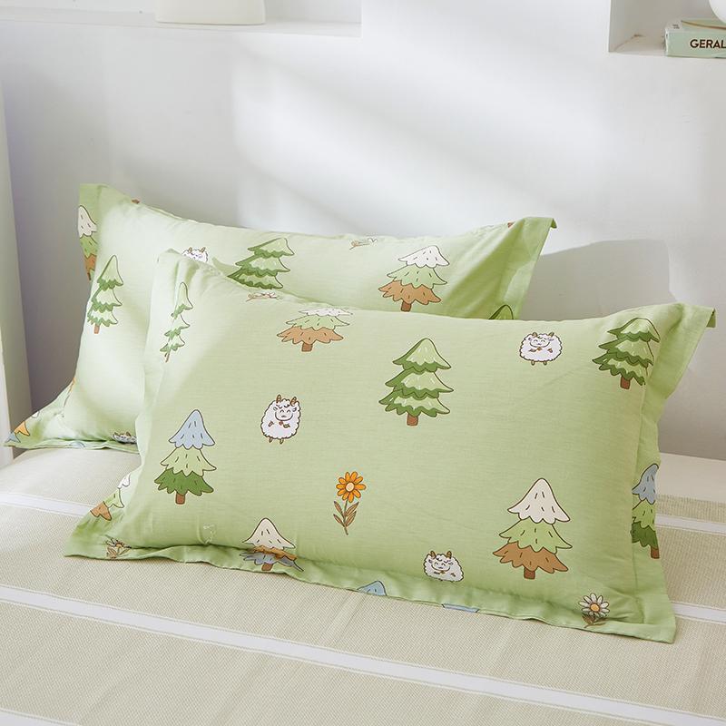 Cotton Printed Cartoon Pillowcase 2 Pieces Comfortable and Soft 48x74cm Pillow Cases
