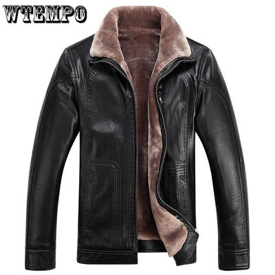 Erkekler Rahat Slim Fit Sıcak Seyahat Mont Ceket Kış Erkek Giyim Kürk Koyun Deri Uzun Kollu Büyük Boy