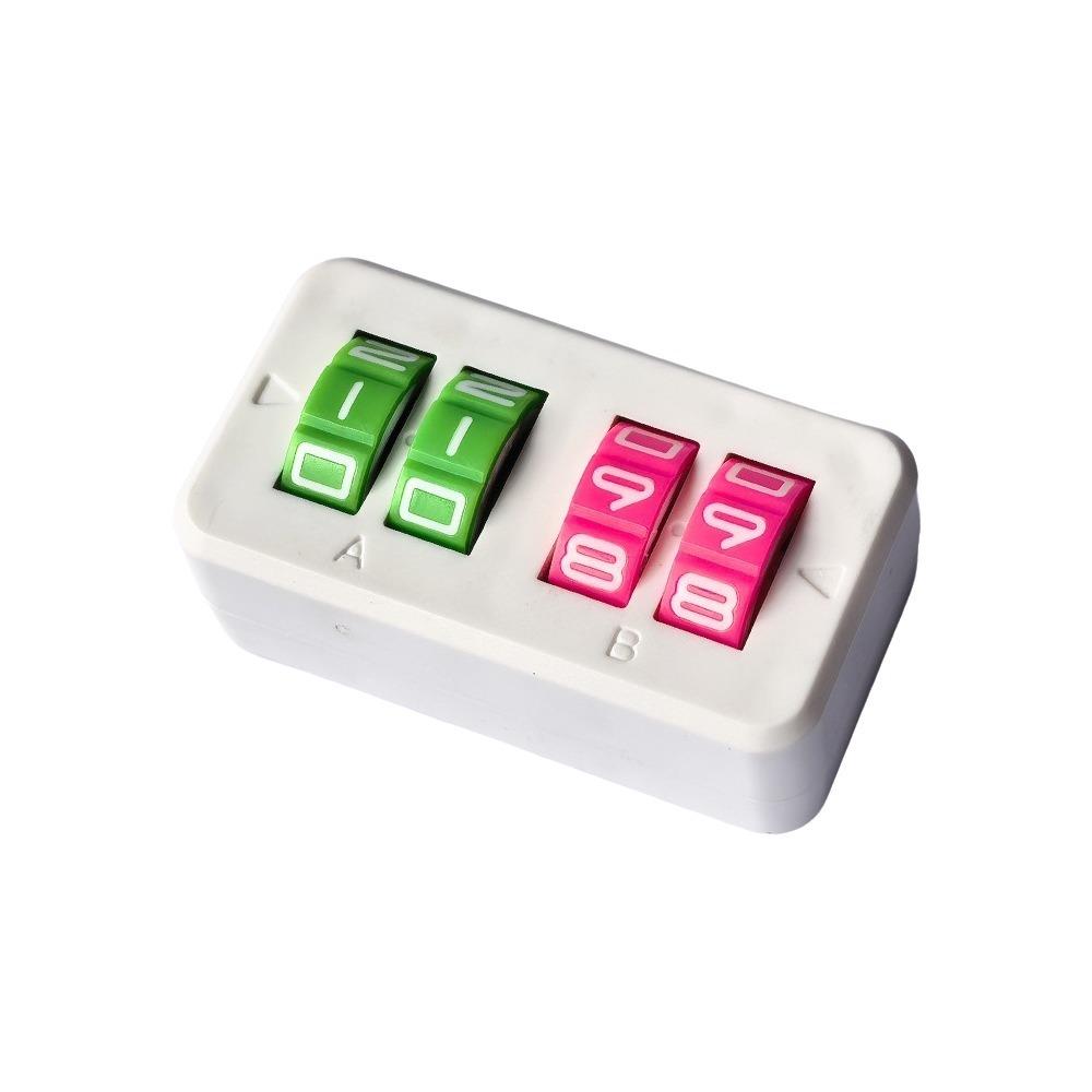 Mini Board Game Life Counter 4 Digit Tabletop Sports Score Counter Portable Scoreboard Home Use розовый зеленый