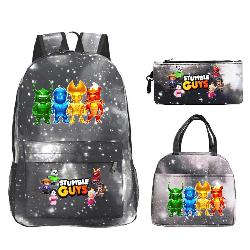 Game Merchandise Printed Children's Schoolbag Set Casual Backpack Three-piece Set