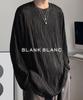 cut and sew long long mode round soft to the long body big cool street big high school everyday home wear Room wear crew neck black [Blank Blank]