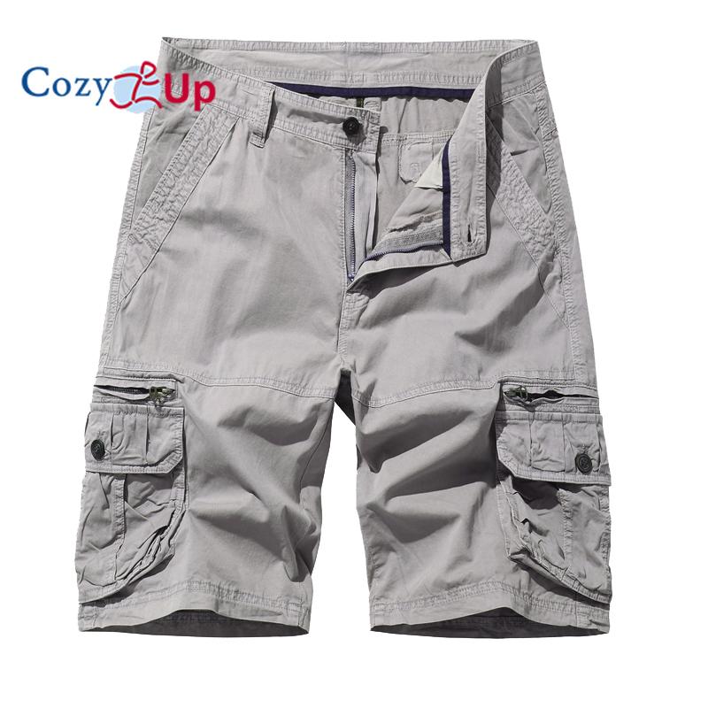 Cozy Up Men's Cargo Shorts Lightweight Multi Pocket Casual Short Pants with No Belt