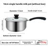 2026 Stainless Steel Milk Pot Non Stick Baby Food Cooker Double Handle Soup Pot For Induction Cooker