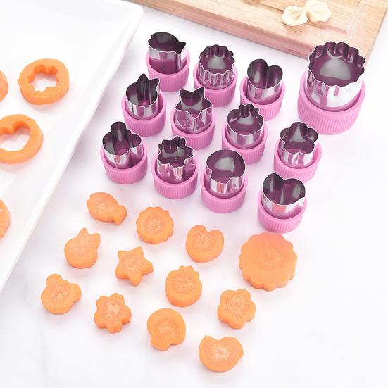 12ks sada vykrajovátek na ovoce a zeleninu, mini vykrajovátka na sušenky, razítka na pečivo, forma na opakovaně použitelné vykrajovátka na potraviny, sada kuchyňských pomocníků