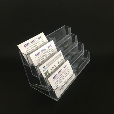 Kartenbox Schreibtisch Visitenkarten Aufbewahrungsbox Bürobedarf Acryl Transparent Prospekthalter Organisationsständer