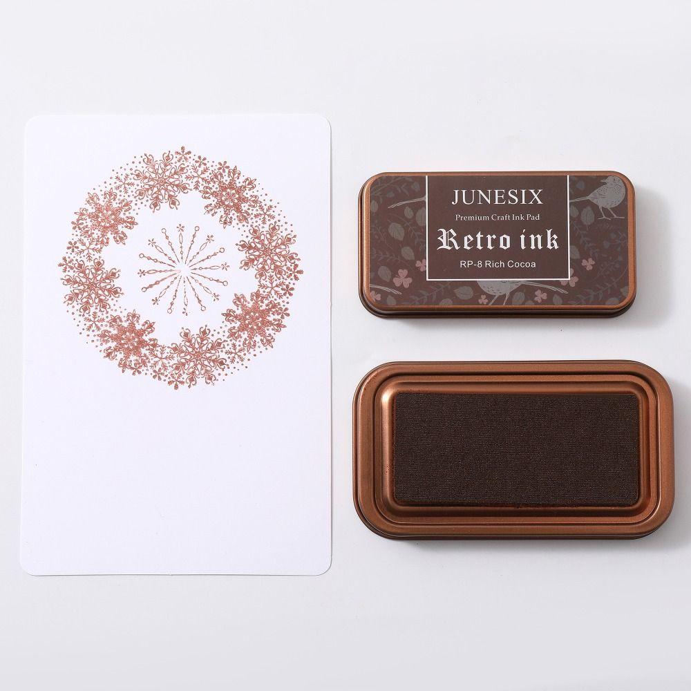 Colorful Acid-Free DIY Crafts Ink Pads Safety Quick Drying Self Ink Stamp Vintage Durable Student Supplies Scrapbook
