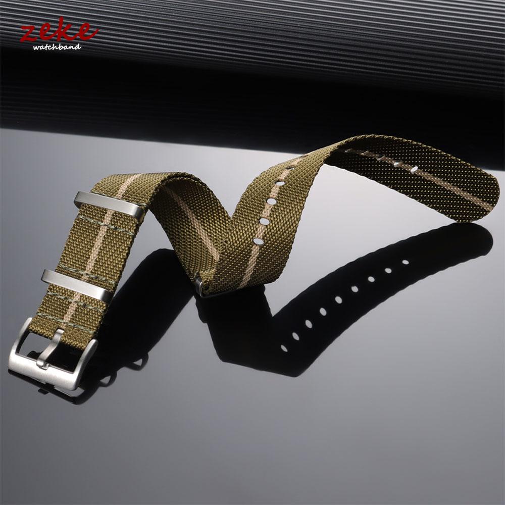 Military Sport Nylon Watch Straps for Tudor  20mm 22mm Nylon Sailcloth Watch Band with Movable Ring Bronze and Square Pin Buckle