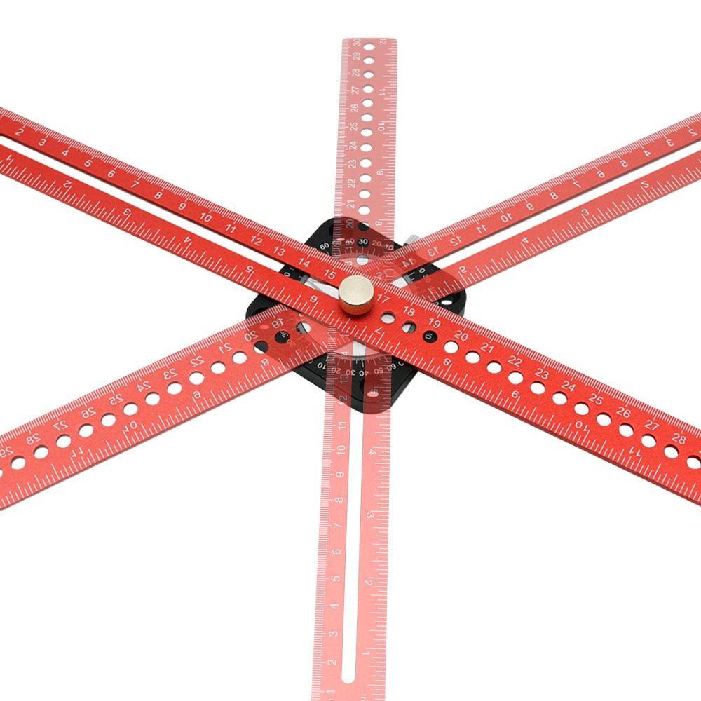 Aluminum Compass Angle Scoring Ruler T-type DIY Measuring Tools Woodworking Scriber Graffiti