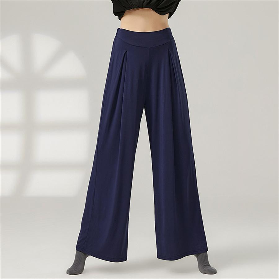 Damen Klassischer Tanz Trainingshose Ausgestellte Hose Atmungsaktiv Lockerer Schnitt Damen Ballett Moderner Tanz Performance Elegante Hose
