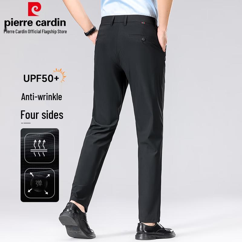 Pierre Cardin Men's Wrinkle-Free Straight Leg Casual Trousers