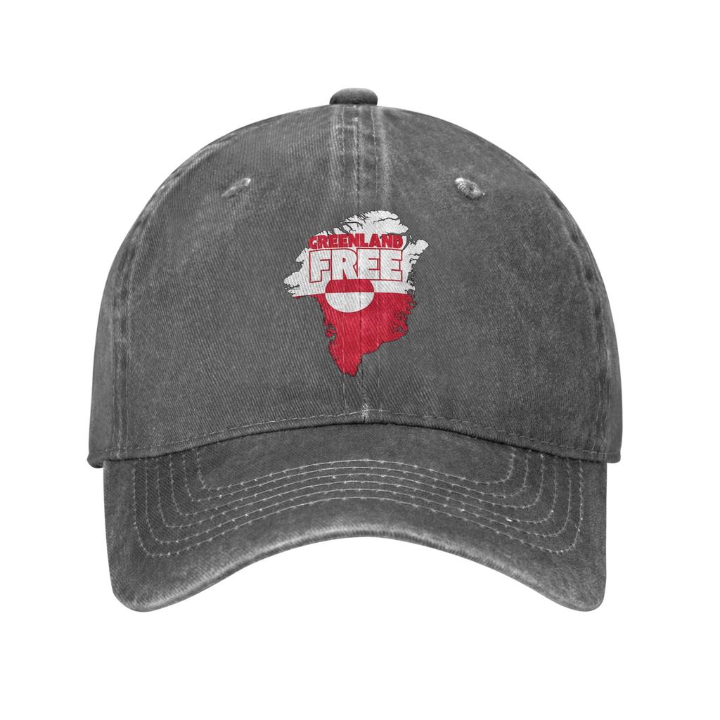 Summer Greenland Map Baseball Cap Sun  Sunscreen Design Washed Trucker Hat Women Unisex Vintage Tennis Skate Baseball Caps