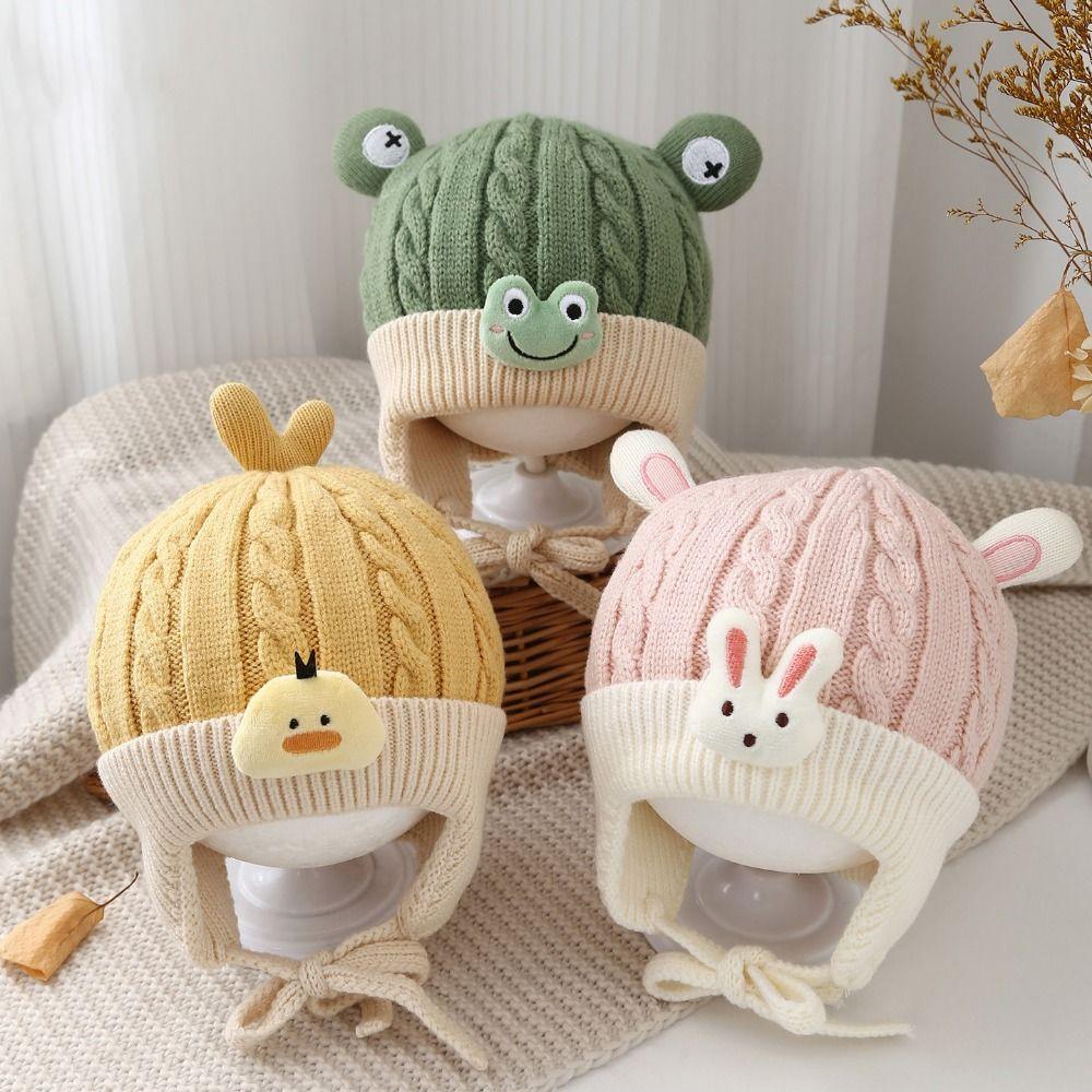 Cold-Resistant Toddler's Plush Knitted Hat Breathable Kids Ear Protection Hat Winter Season