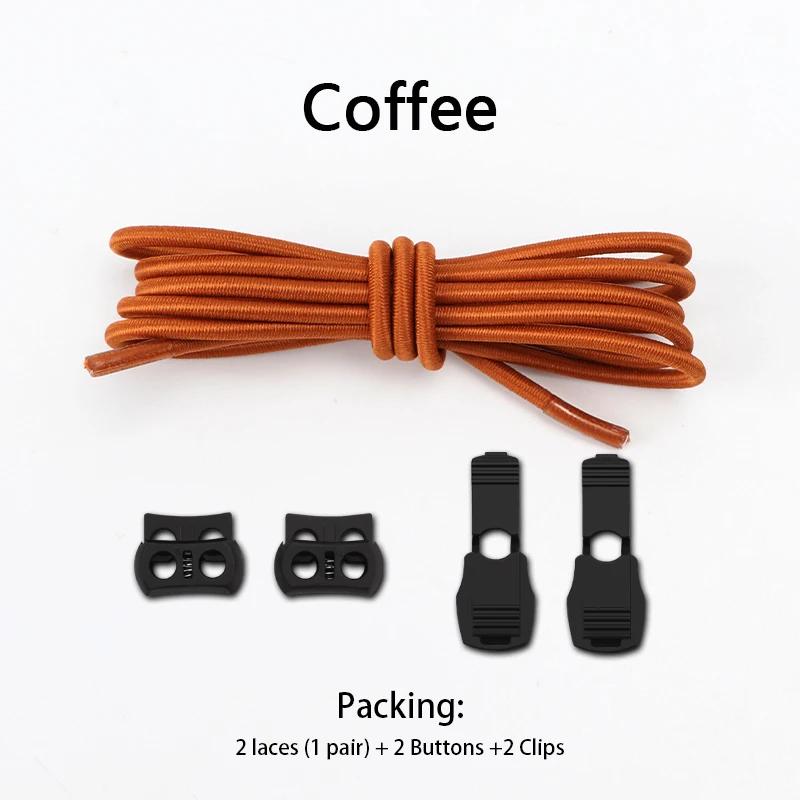 New Elastic Sneakers Laces Without Ties Lock Shoe Laces Adult Kids Tennis Round Shoelaces Rubber Bands for Shoes Accesories